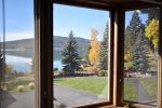 View of Whitefish Lake from the Master Bedroom and Bathroom
